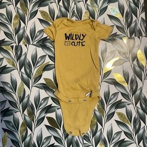 Wildly Cute Yellow Baby Onesie